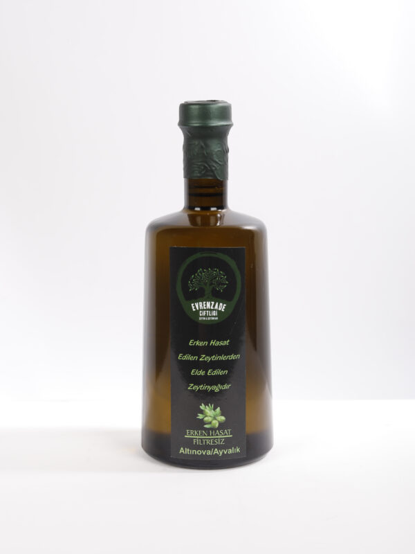Erken Hasat Naturel Sızma Zeytinyağı 500 ml  Cam Şişe Ambalaj